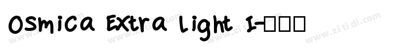 Osmica Extra Light I字体转换